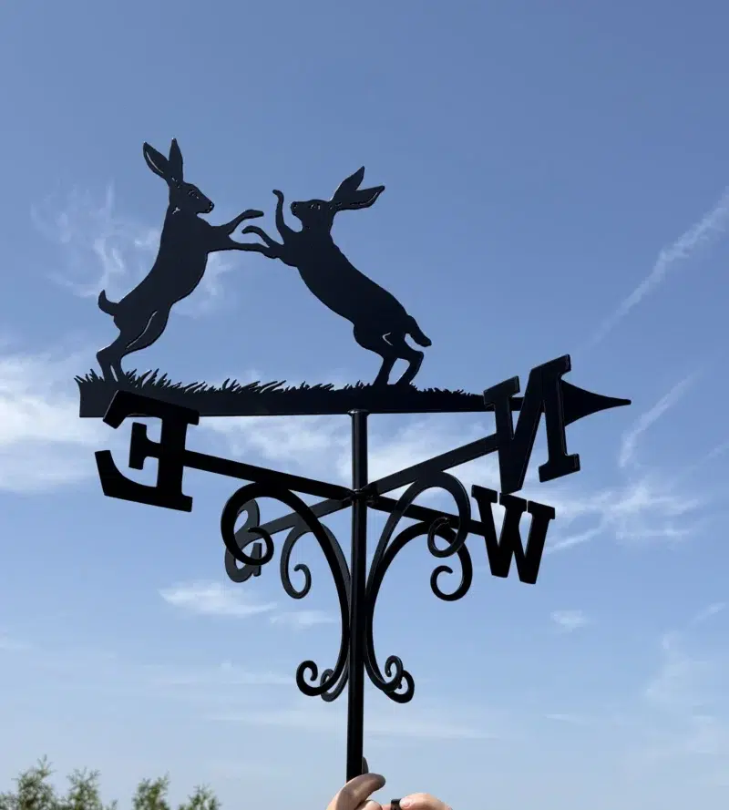 Boxing Hares Weathervane - Laser Cut Build