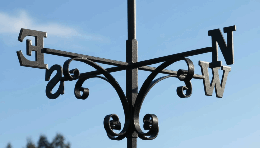 C Shaped Weathervane Cross