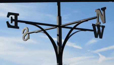 Curved Weathervane Cross