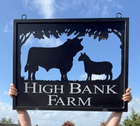 Tup and Bull Framed Sign