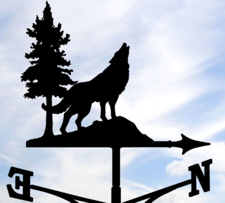 Wolf and Tree Weathervane
