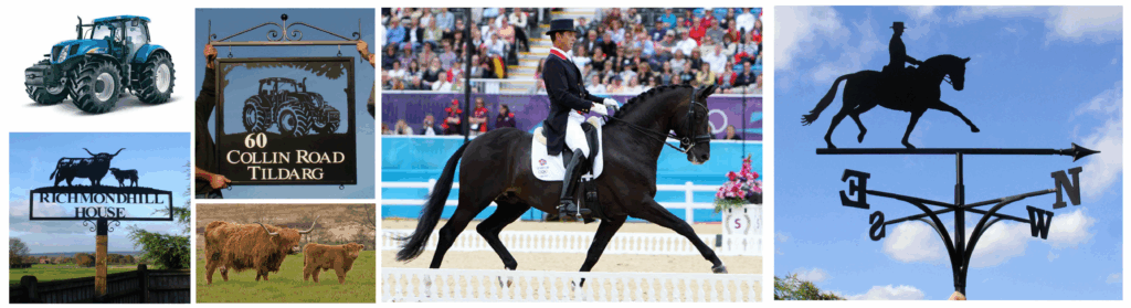 Bespoke Stainless Steel Metal Weathervane and House Sign Examples
