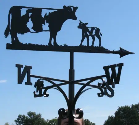 Friesian cow & Calf Weathervane