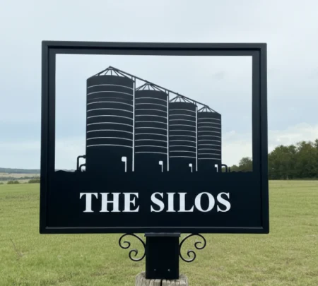 Grain Silo Framed Metal Sign