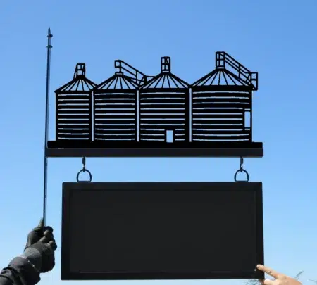 Grain Silo Hanging Bracket Sign