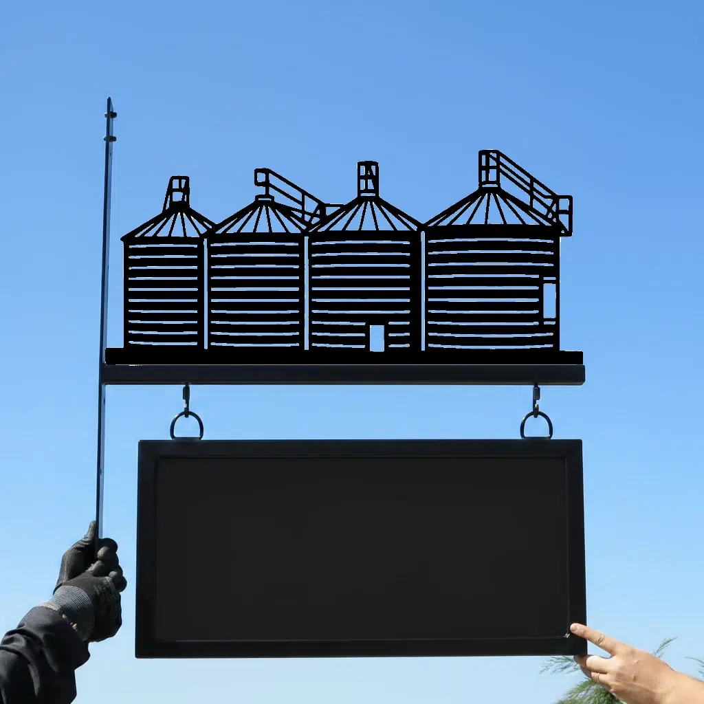 Grain Silo Hanging Bracket Sign