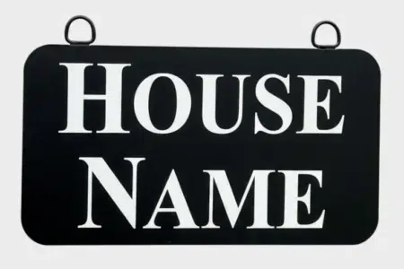 Hanging Metal Name Sign - Rounded Corners