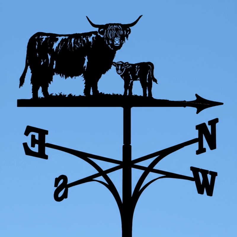 Highland Cow & Calf Weathervane