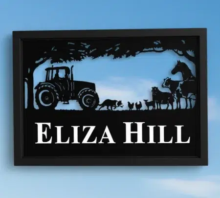 Massey Tractor With Horse Collie Diary Cow Sheep Metal Farm Sign