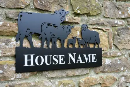 Metal Wall House Sign Plaque