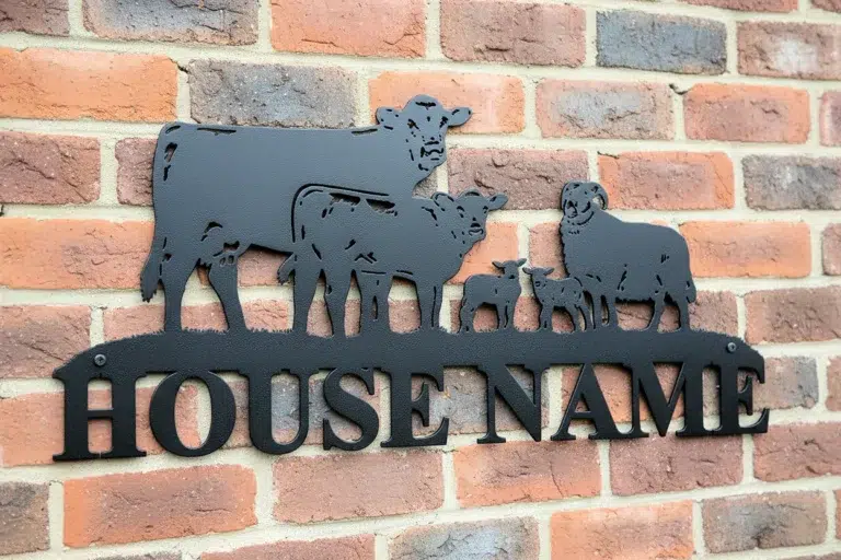 Metal Wall House Sign Plaque Solid Letters
