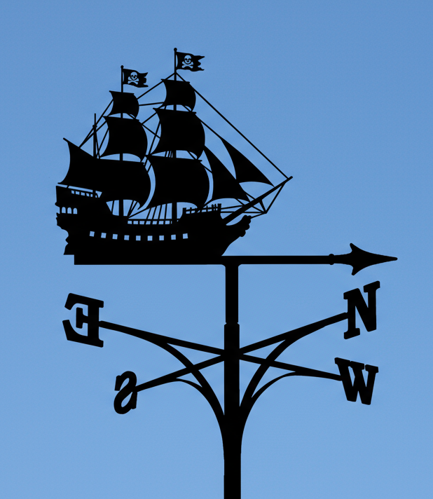 Pirate Ship Weathervane