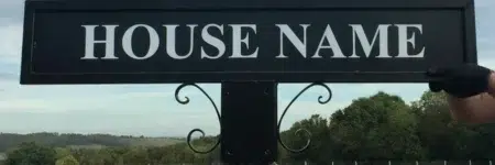 Post-Top Sign Vinyl Letters One Line