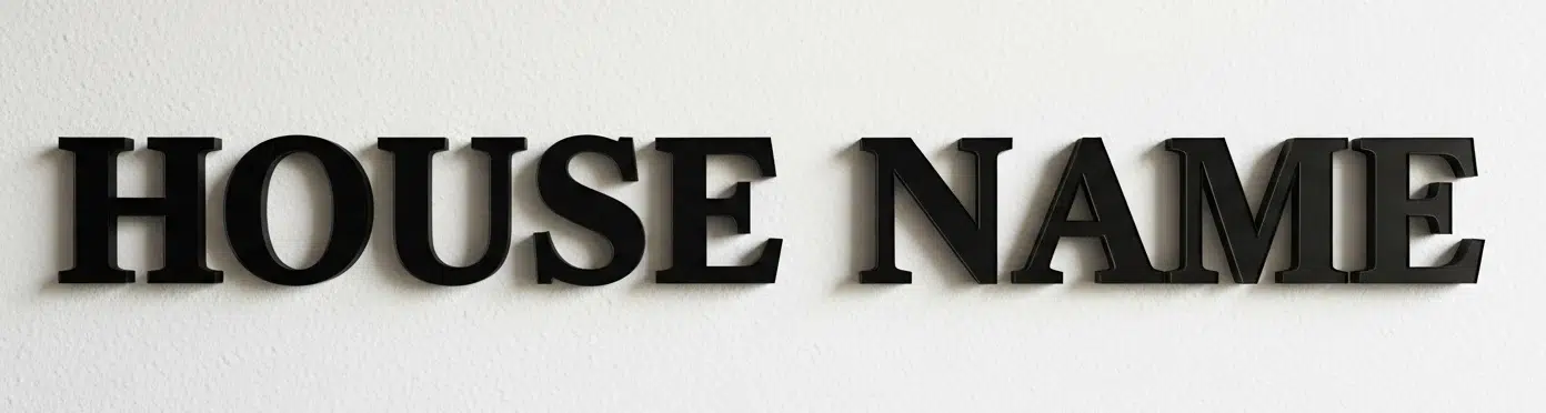 Solid Metal Laser Cut Letters Times New Roman