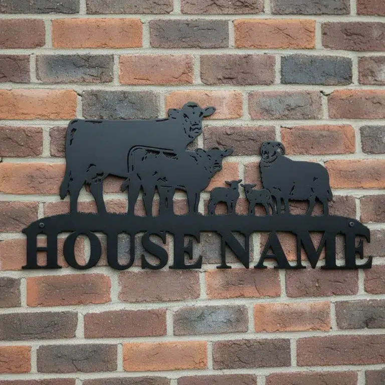 Wall Plaque With Solid Lettering