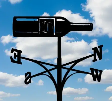 Wine Bottle Weathervane