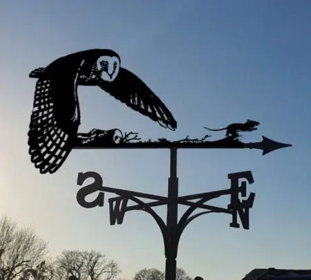 Flying Owl and Mouse Weathervane