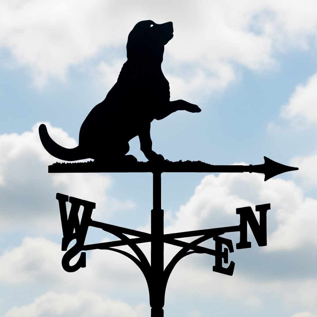 Labrador Sitting Paw Up Weathervane