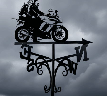 Motorbike Couple Weathervane