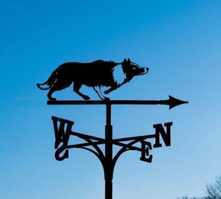 Stalking Collie Dog Weathervane