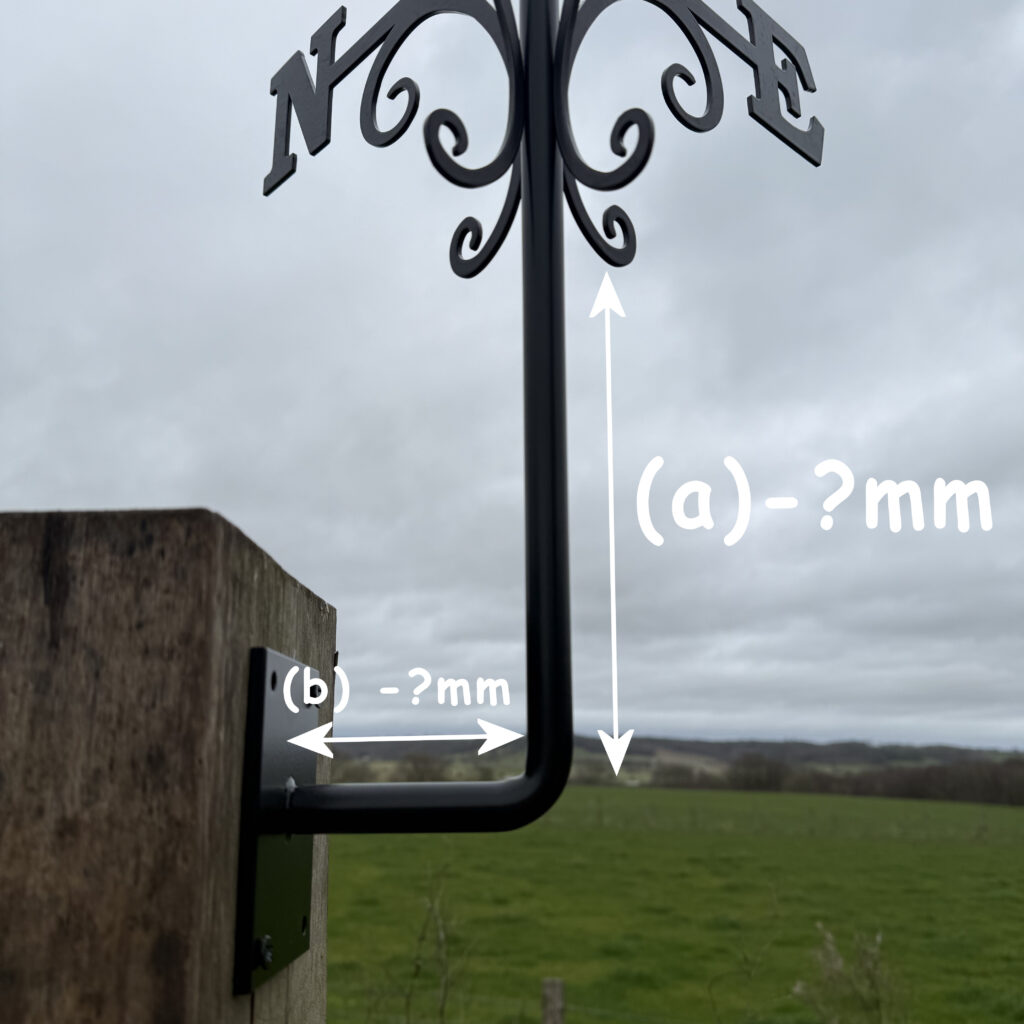 L shaped Laser Cut Build Weathervane Bracket - Bespoke