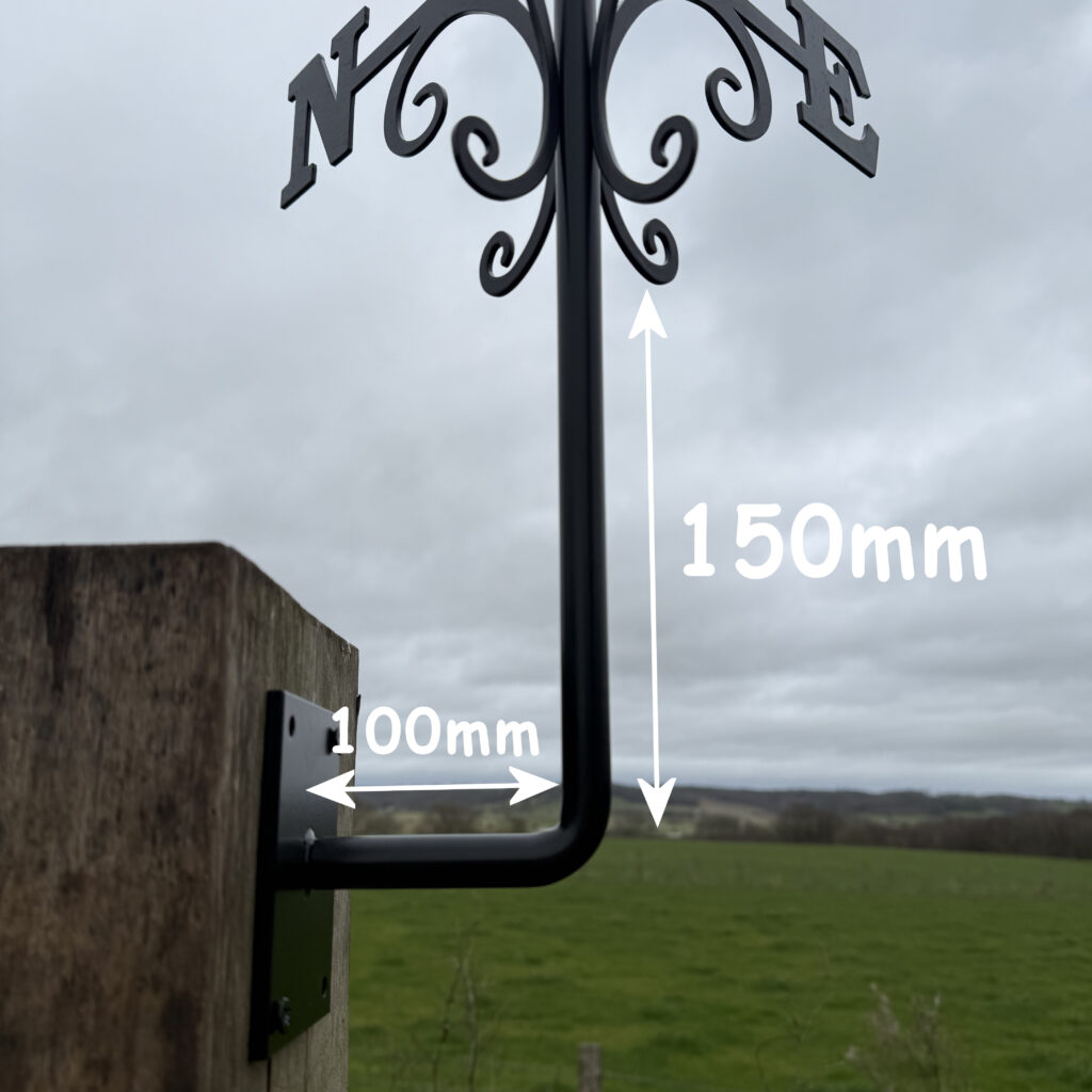 L shaped Laser Cut Build Weathervane Bracket - Standard