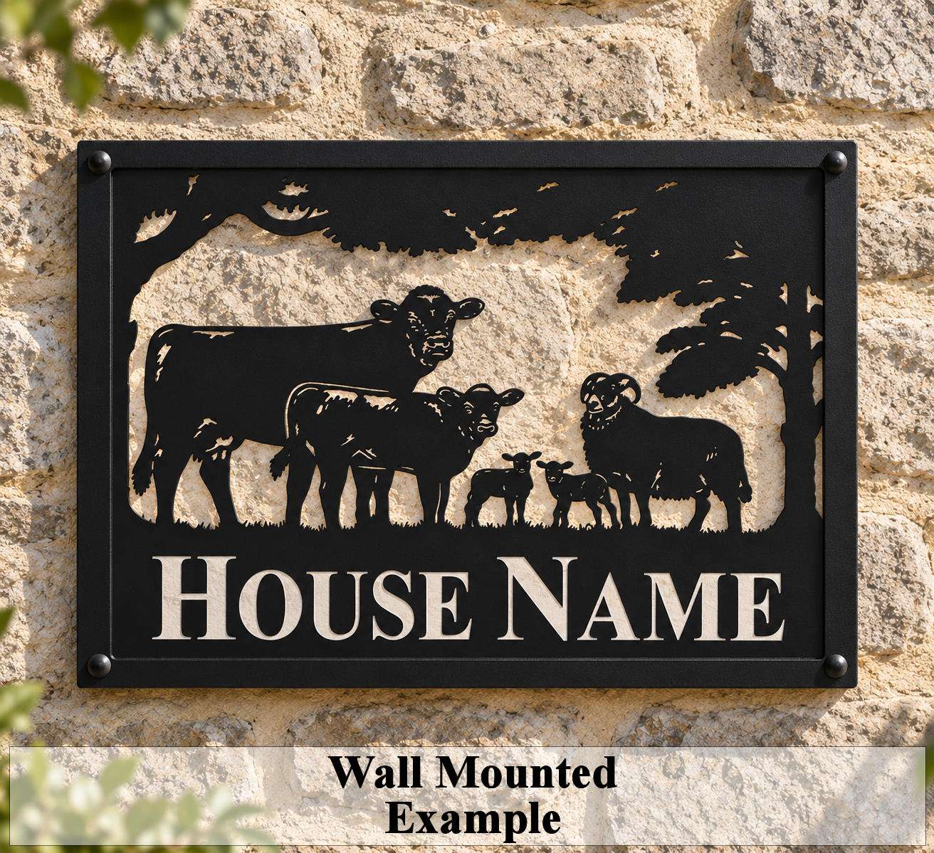 Framed Sign Example - Wall Mounted